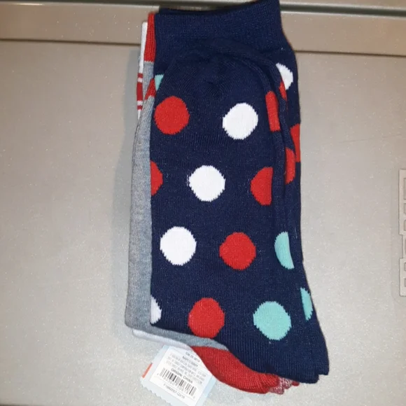 4 New Pairs Cat & Jack Girls Kids Crew Sock - Picture 2 of 5